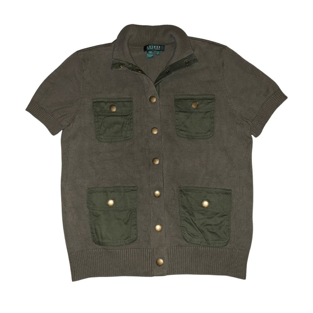 Y2k Polo RL Green Knit Sweater